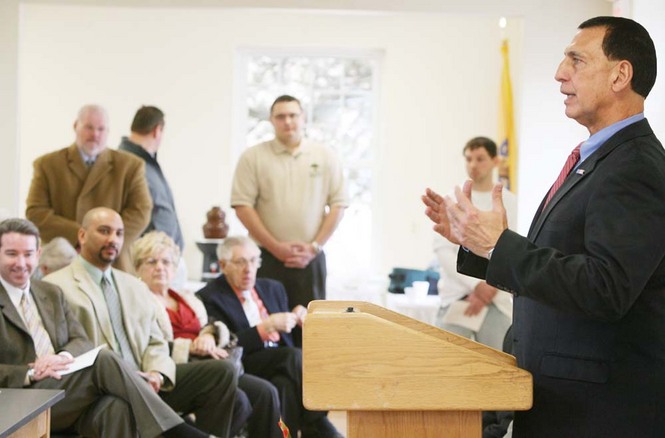 U.S. Rep Frank LoBiondo speaks during the Sustainable Energy Center Dedication in Oldmans Township. 